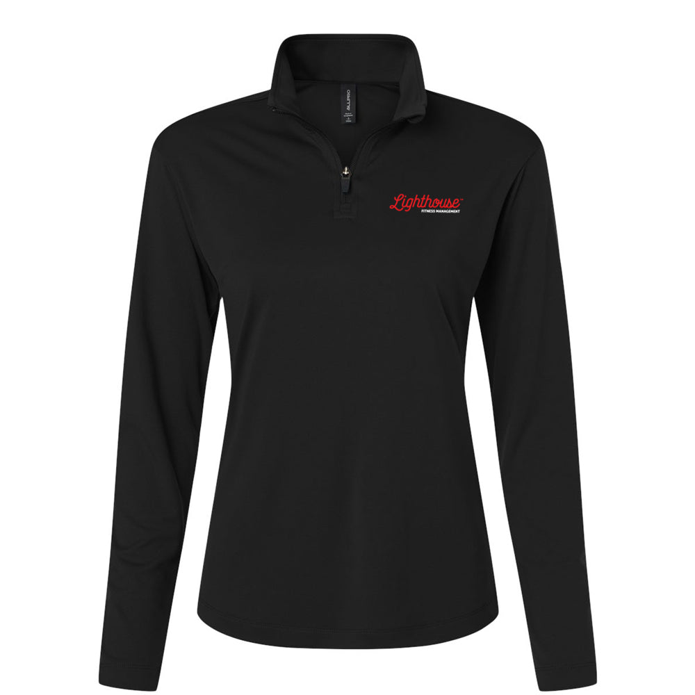 Women's Pro-Lock Performance Quarter-Zip Pullover - Black - Lighthouse