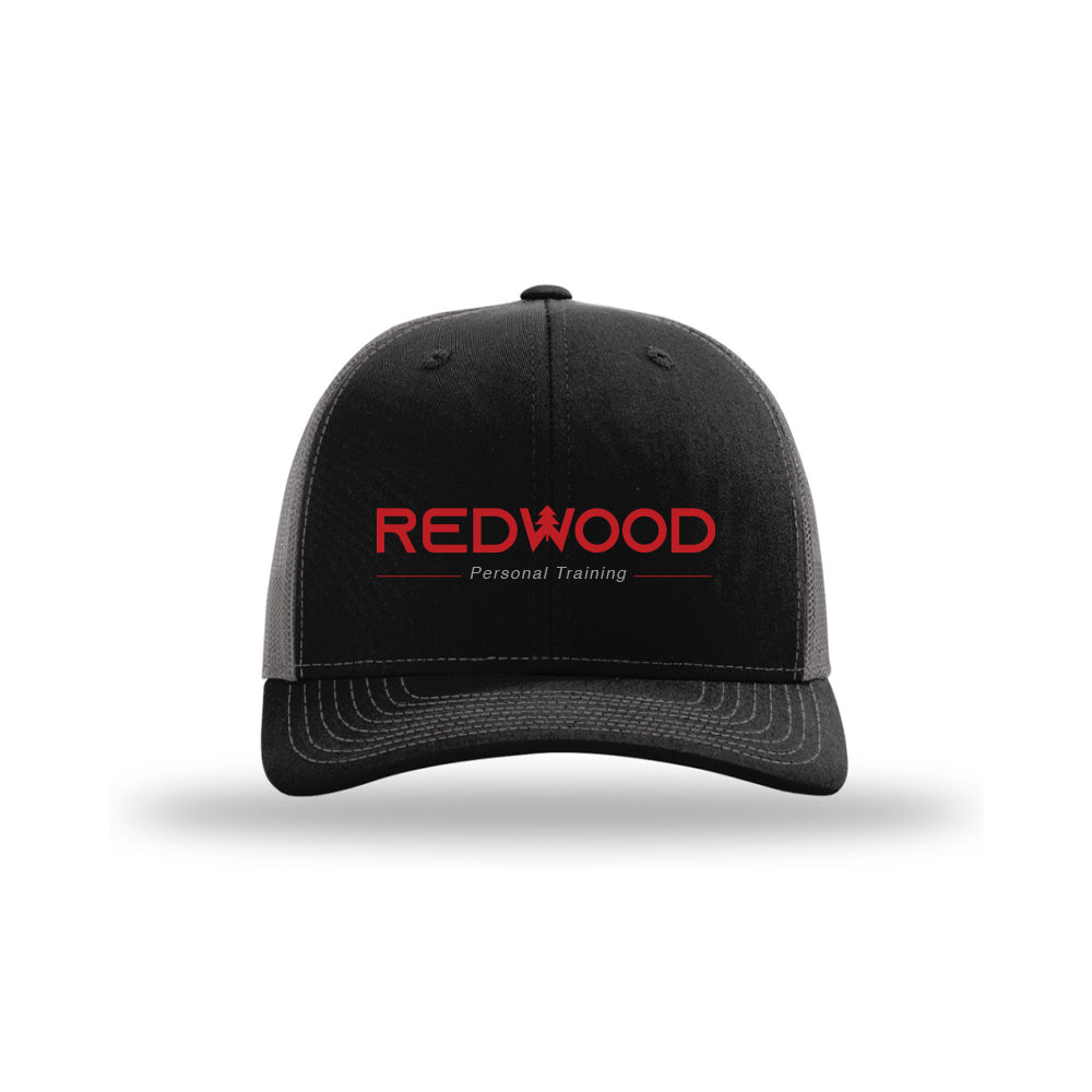 Trucker Snapback Hat - Black/Charcoal - Redwood