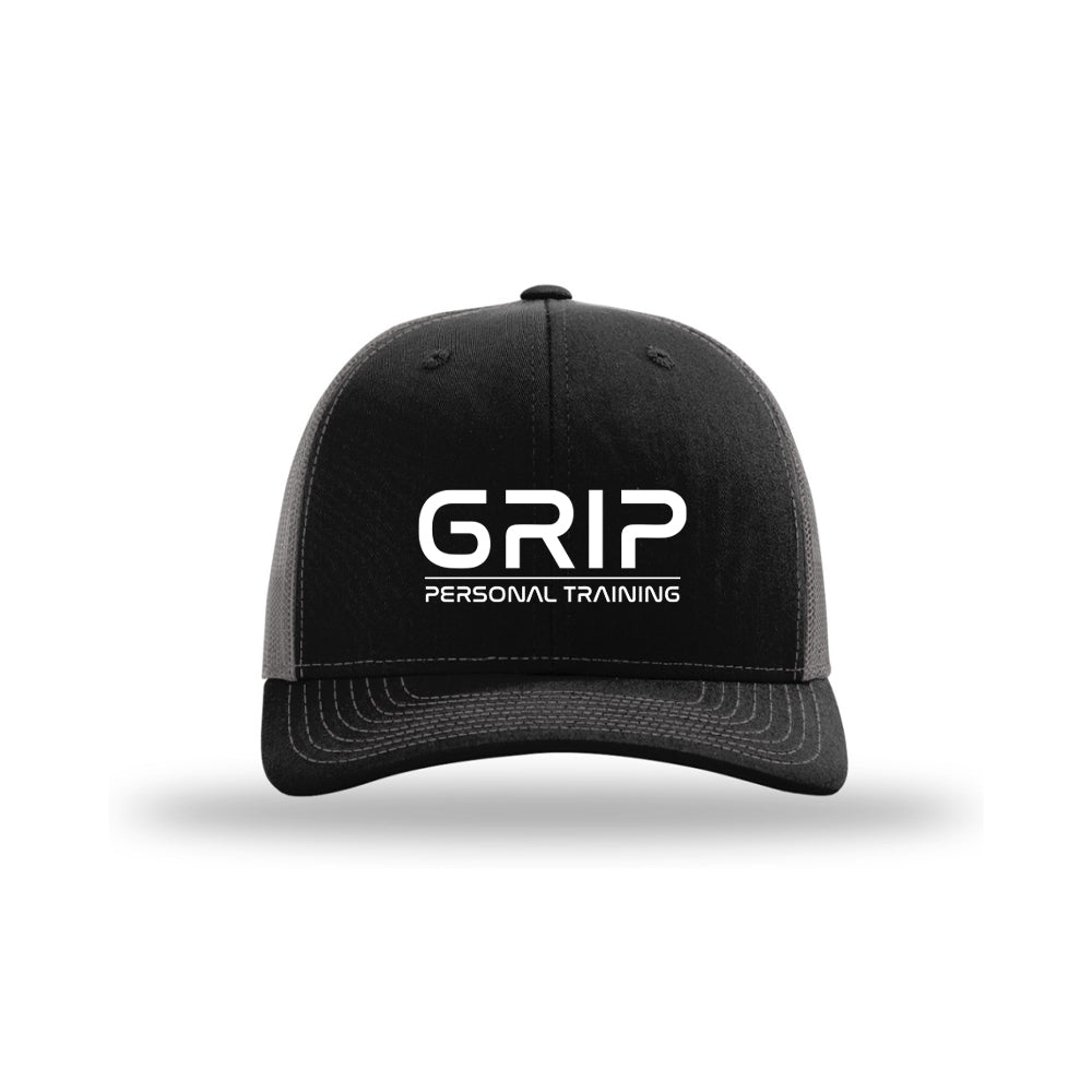 Trucker Snapback Hat - Black/Charcoal - Grip