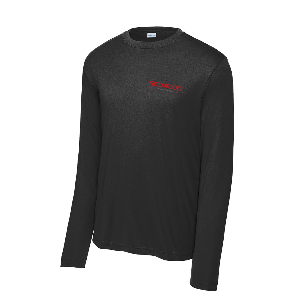 Long Sleeve PosiCharge® Competitor™ Tee - Black - Redwood