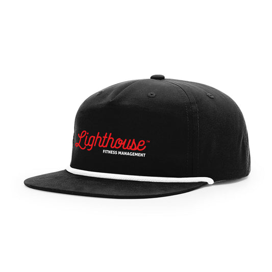 Grandpa Snapback Hat - Black-White - LightHouse