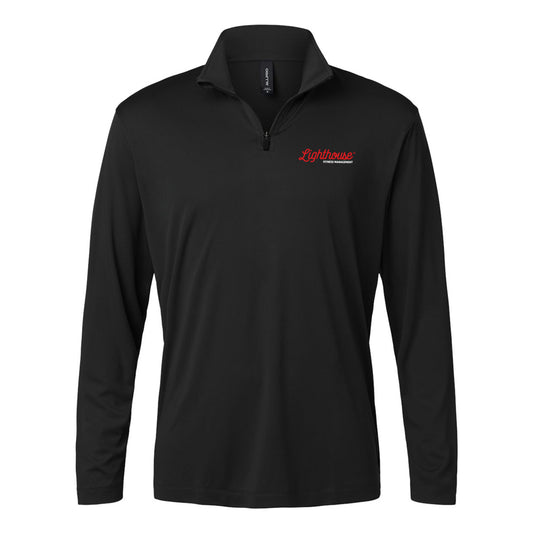 Men's Pro-Lock Performance Quarter-Zip Pullover - Black - Lighthouse