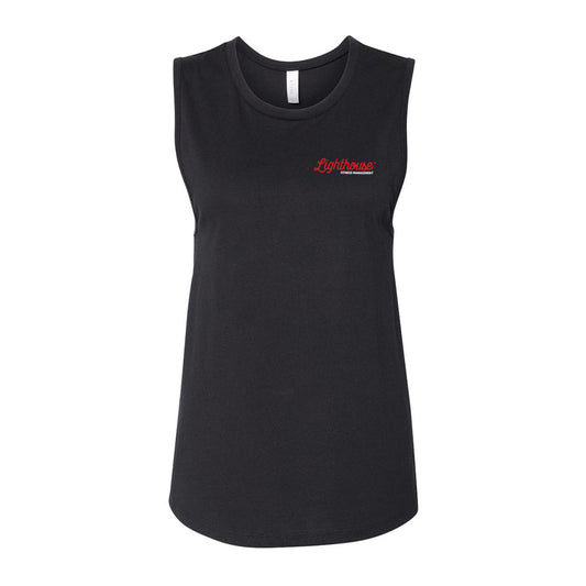 Women's Jersey Muscle Tank - Black - LightHouse