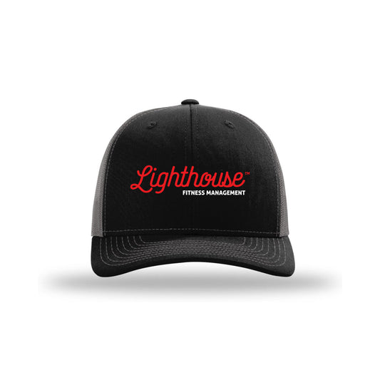 Trucker Snapback Hat - Black/Charcoal - LightHouse