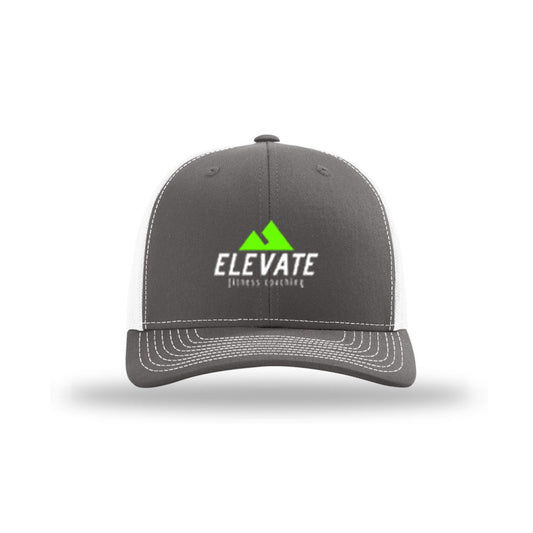 Trucker Snapback Hat -Charcoal/White