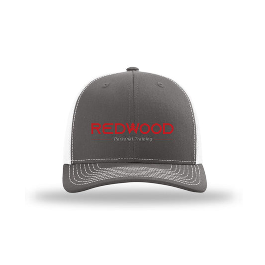 Trucker Snapback Hat -Charcoal/White - Redwood